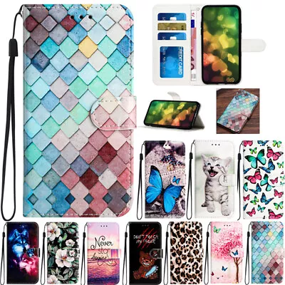 $14.89 • Buy For OPPO A17 A57 A54 A77 5G Reno 8 Patterned Magnetic Leather Flip Case Cover