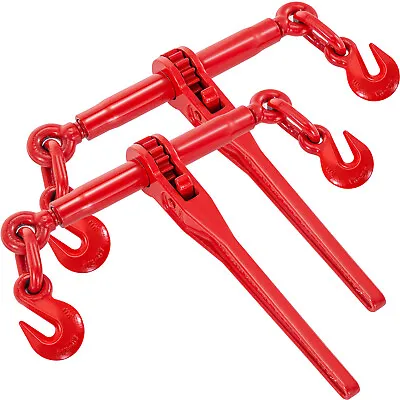 VEVOR 2 Pack Ratchet Load Binder 3/8 -1/2  Chain Truck Trailer Tie Down 9215 LBS • $54.89