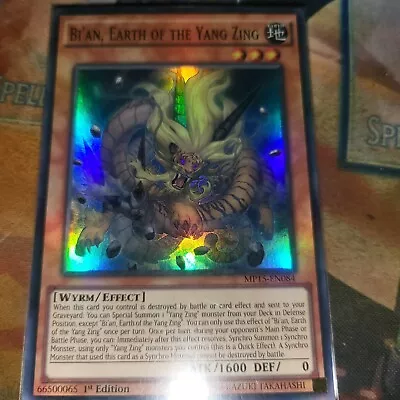 Yu-Gi-Oh! TCG Bi'an Earth Of The Yang Zing 2018 Mega Tin Pack Mp15-En084 1st... • £4.50