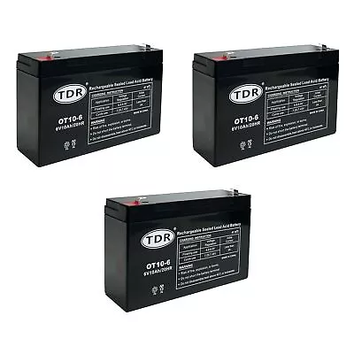 3x 6V 10AH UPS SLA Battery 6 Volt   7ah 9AH Solar Power Scooter Ride On Toy • $80.96