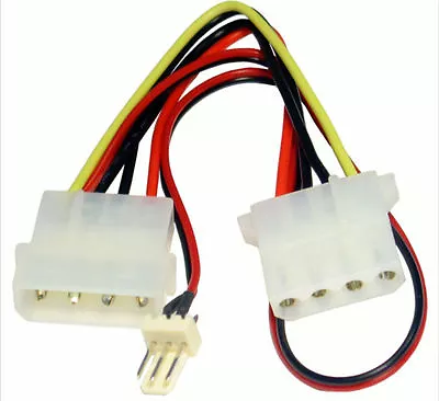 Power Adapter Cable 4 Pin LP4 Molex Female To 3 Pin Long Fan Cable • £2.98