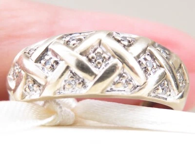 $0.99 • Buy Genuine Diamond Cluster Ring 9K Yellow Gold