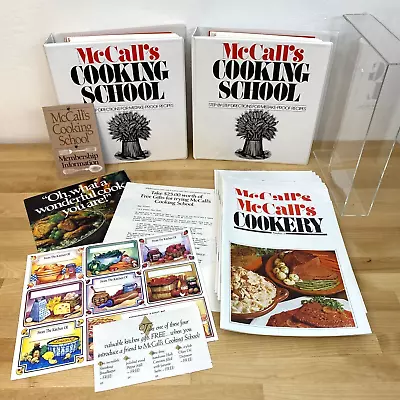 McCall’s 1986 Cooking School Binder Volumes 1 & 2 - Cookery Magazine Vol. 1-15 • $18.19