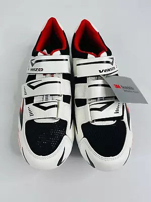 Venzo MX Cycling Shoes Mens Sz 8.5 Womens Sz 10 NEW White Black Red NWOB • $20