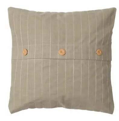 Ikea Festholmen Cushion Covers Indoor/Outdoor Beige Stripes 50 X 50 Cm Button • £12