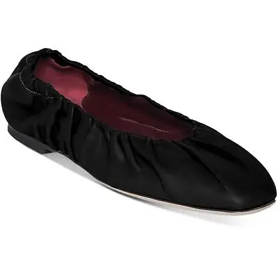 STAUD Womens Tuli Flat Black Leather Ballet Flats Shoes 40 Medium(BM) BHFO 2275 • $137.99