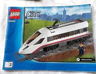 Lego High-speed Passenger Train Original Instruction Manual Book 2 Only • $11.40