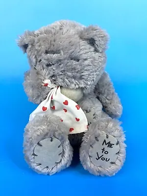 2000's Me To You  Crying  Plush 5.5  Gray Teddy Bear W/ Heart Handkerchief • $9.50