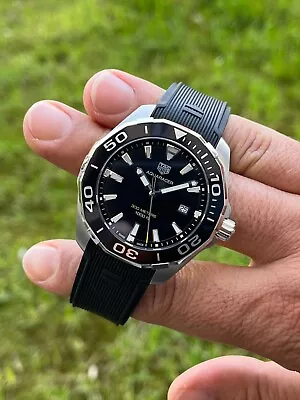 TAG HEUER Watch Aquaracer WAY101A.FT6141 Black Dial Men's Watch • $620