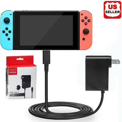 AC Adapter Power Supply For Nintendo Switch Wall & Travel Charger Plug Cord US • $8.68