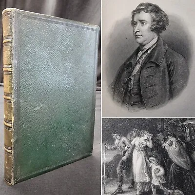 £40 • Buy 1890 POETICAL WORKS OF OLIVER GOLDSMITH Illustrated ENGRAVINGS Morocco Binding