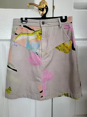Gorman Skirt Size 10 Kaitlin Johnson Floral Cotton • $44