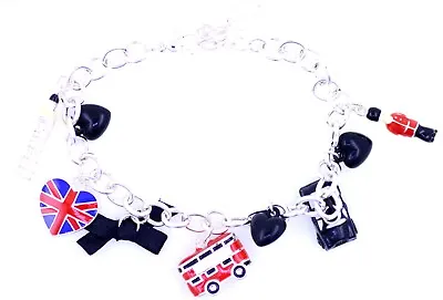 £3.99 • Buy Lovely Charm Bracelet, London Bus, Union Jack / Soldier...