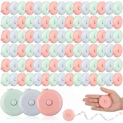 100 Pcs 60  Retractable Measuring Tape Soft Mini Sewing Fabric • $57.58