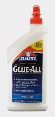 Elmer's GLUE-ALL 16 Oz High Strength Adhesive Interior Quick Non-Toxic E3830 NEW • $12.78