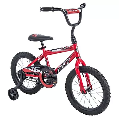 16  Rock It Boys Bike W/ Training Wheels Red Huffy Kids Bicycle 4-6 Years Old • $63.99