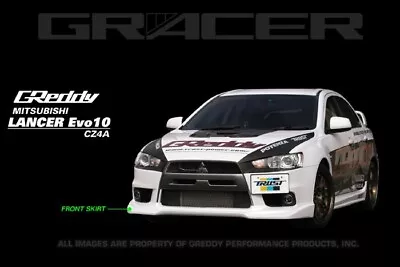 GReddy GRacer Urethane Front Lip Spoiler Fits 2008-2015 Mitsubishi Evolution X • $316.80