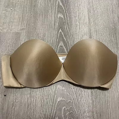 Sweet Nothings Maidenform Womens Strapless Bra Sz 38C Nude Beige Hook & Loop  • $20