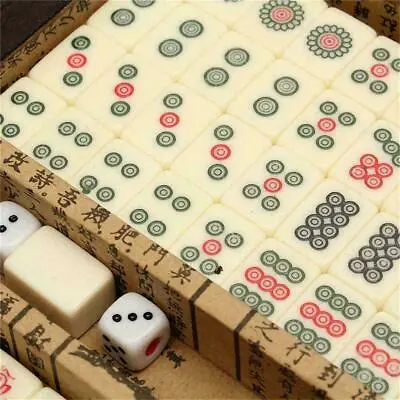 Vintage Mahjong Rare 144 Tiles Set  W/ English Instructions Party Table Game UK • £19.99