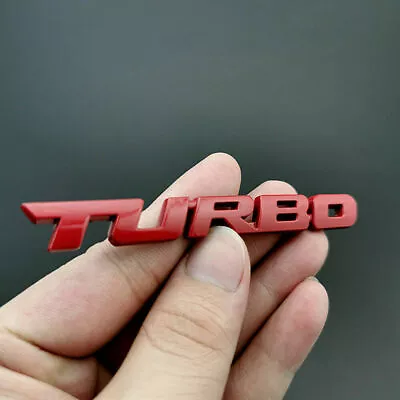 3D Red Metal Turbo Sticker Car Exterior Parts Emblem Badge Decal Car Accessories • $4.79