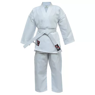 Martial Arts Suit Belt Karate/Aikido Taekwondo Gi Karate Suit For ADULT KIDS 7oz • £13.99