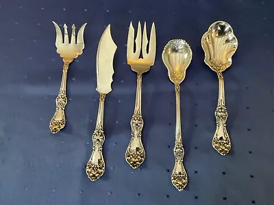 Set Of Sterling Serving Pieces BMS11--Lovely Floral Pattern By Baker Manchester • $139