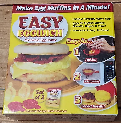 Easy Eggwich Microwave Egg Muffin Cooker  2 Pack New • $5.99