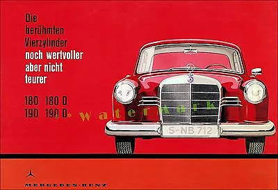 Mercedes Benz 4 Cylinder 1961 Classic German Car Vintage Poster Print Advert • $26.89