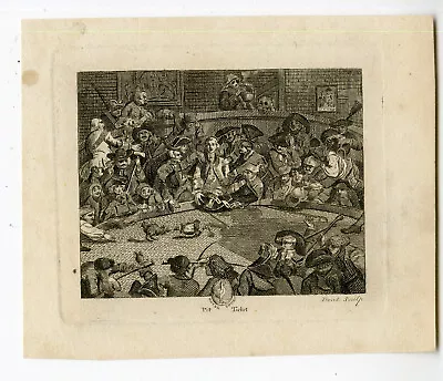 Antique Print-COCK FIGHTING -PIT-Hogarth-Dent-c.1822 • £67.49