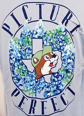 Buc-ee's Texas Bluebonnets  Picture Perfect  Beaver Blue T-Shirt New Choose Size • $14.99