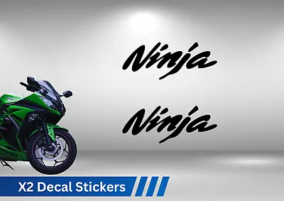 X2 Kawasaki Ninja Motorcycle Tank Decal Stickers - Various Colours & Sizes • £4.90