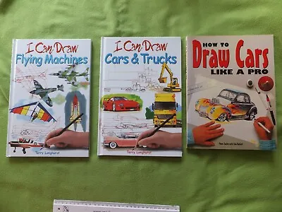 3 How To Draw Books Automobile Plane Lorry Truck Aircraft Cars Like Pro FREE P&P • £7.65
