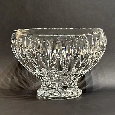 Marquis By Waterford Crystal Sheridan Footed Pedestal Round Bowl 7.5” • $60