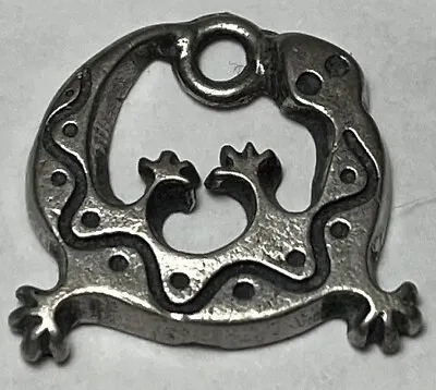 Vintage Pewter Lizard Necklace Pendant - 1 Inch - Gecko - Charm • $10.79