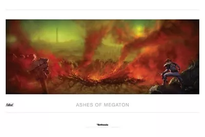 Fallout Ashes Of Megaton Lithograph Art Poster 2014 RARE Limited Edition • $299