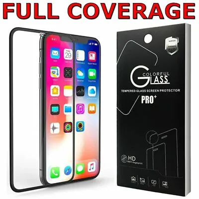 $4.75 • Buy FULL COVERAGE Tempered Glass Screen Protector For Apple IPhone 11 Pro Max X XS 8