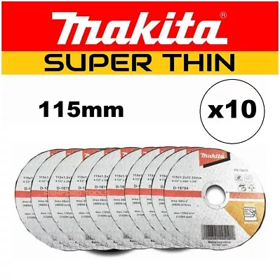 Makita 115mm Cutting Discs X10 Thin Cut Off Wheels 4.5  In Blade Stainless Steel • £11.71