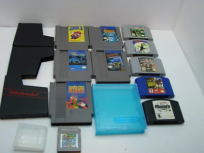 Lot Of 11 Authentic Retro Nintendo NES N64 Games & Gameboy • $95