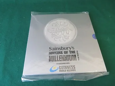 NEW Sainsbury's Makers Of The Millennium Medal Collection Folder Sealed  EX COND • £10