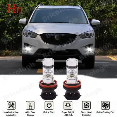 For Mazda CX-5 2013-2016 2x 6000K Front LED Fog Lights Bulbs Headlight Kit • $9.99