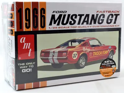 AMT 1966 Ford Mustang GT Fastback 2+2 1:25 Scale Plastic Model Car Kit 1305 • $31.99