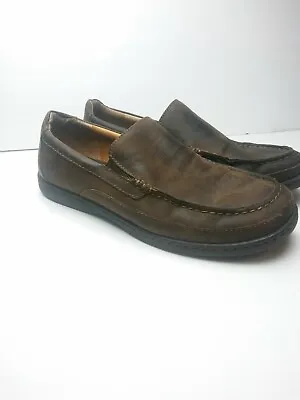 Mens Born Leather Brown Shoes Slip On Loafers Shoes H4 3017 Size 10.5 • $22.99