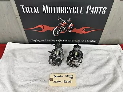 Yamaha RD 250 RD 350 Mikuni 360 A3 Carburetor Carb Pair Twin Oem Genuine Part • $140