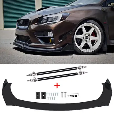 For Subaru WRX STI BRZ Impreza G3 V1 GC8 Front Bumper Lip Spoiler + Strut Rods • $84.73