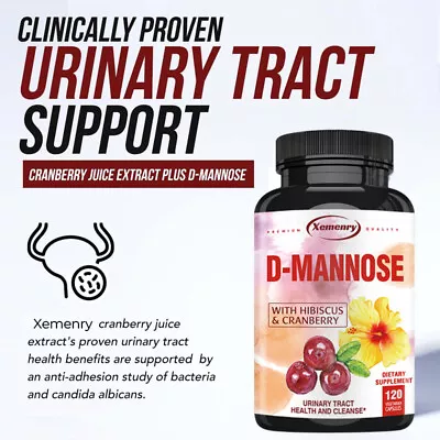 D-Mannose 1400mg - With Hibiscus & Cranberry - Urinary Tract Cleanse Supplements • $25.15