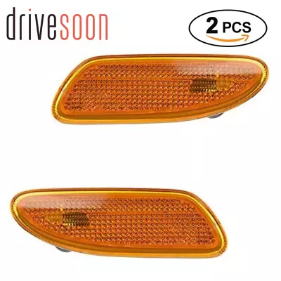 2Pcs Amber For 01-07 Mercedes W203 C-Class Lens Front Side Marker Lamps Housings • $14.99