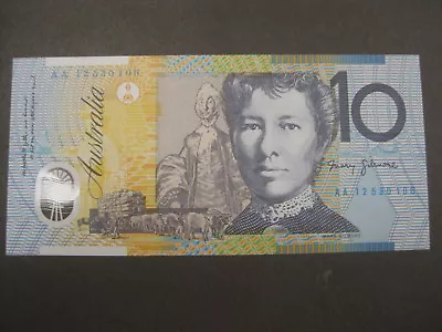 $10 2012 1st Prefix AA12 Unc Stevens/Parkinson AA Australia Ten Polymer Banknote • $33