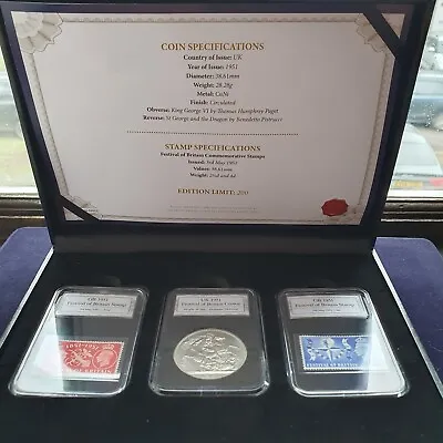 FESTIVAL OF BRITAIN COIN And STAMP COLLECTION LIMITED EDITION 1951 • £49.99