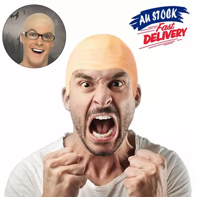 Rubber Bald Skinhead Latex Head Cover Wig Cap Costume Dress Up Party NEW 2022 • $13.49