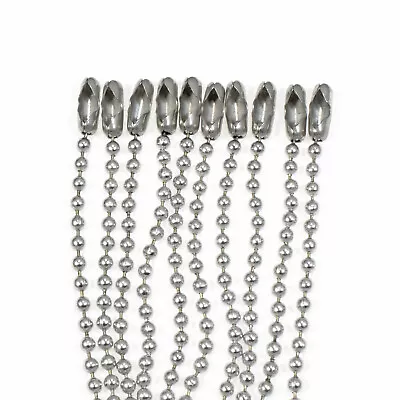 Aluminum Ball Chain Necklaces | #3 Dog Tag | 2.4mm 30  10/Pkg • $5.69